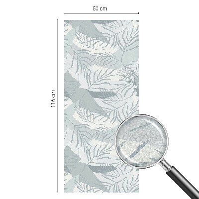 Öntapadós ablakfólia ólomüveg mintával Finom levelek