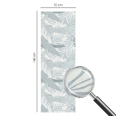 Öntapadós ablakfólia ólomüveg mintával Finom levelek