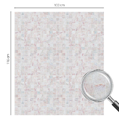 Öntapadós üvegfólia vitrázs mintával Kő mozaik