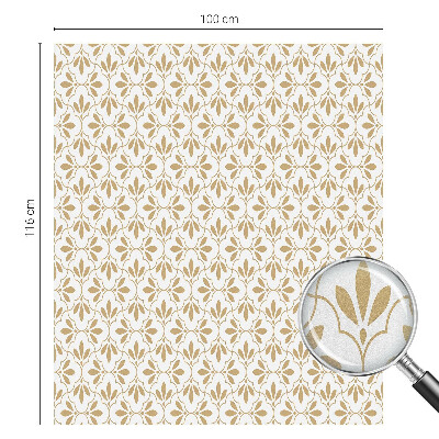 Öntapadós ablakfólia ólomüveg mintával Növényi elegancia