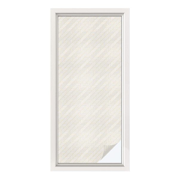 Öntapadós ablakfólia ólomüveg mintával Halszálka elegancia