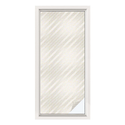 Öntapadós ablakfólia ólomüveg mintával Halszálka elegancia