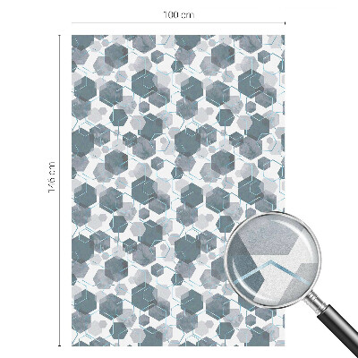Öntapadós üvegfólia vitrázs mintával Geometriai hatszögek