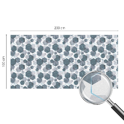 Öntapadós üvegfólia vitrázs mintával Geometriai hatszögek