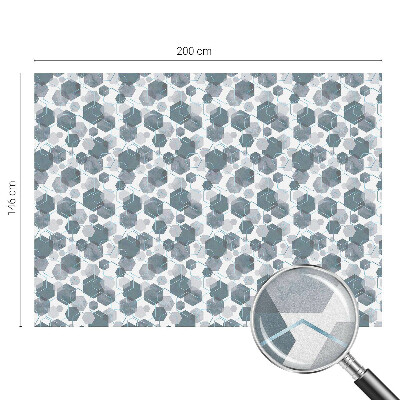 Öntapadós üvegfólia vitrázs mintával Geometriai hatszögek