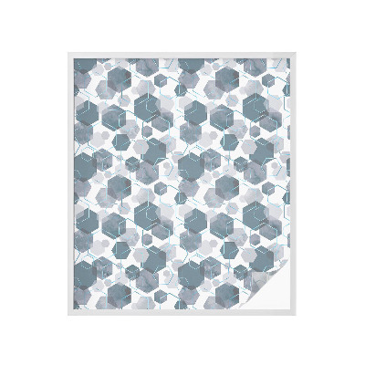 Öntapadós üvegfólia vitrázs mintával Geometriai hatszögek