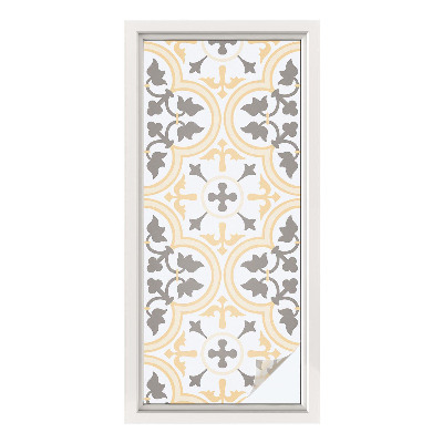 Öntapadós ablakfólia ólomüveg mintával Növényi minták