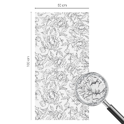 Öntapadós belátásgátló fólia Virágmotívum