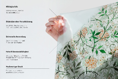 Színes mintás ablakfólia Leveles elegancia