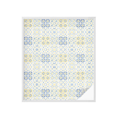 Öntapadós ablakfólia ólomüveg mintával Klasszikus csempék