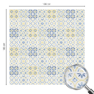 Öntapadós ablakfólia ólomüveg mintával Klasszikus csempék