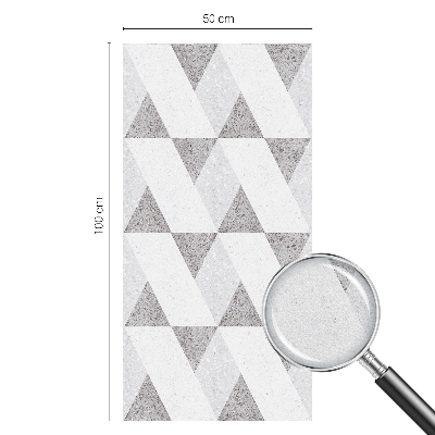 Dekoratív üvegfólia ablakra Szürke háromszögek