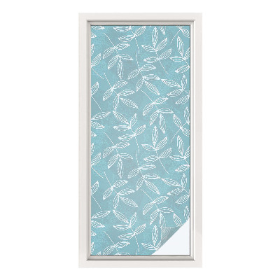 Színes mintás ablakfólia Leveles elegancia