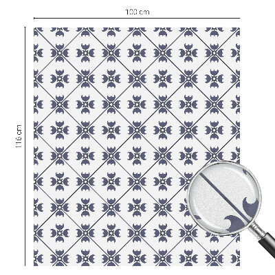 Öntapadós ablakfólia ólomüveg mintával Növényi motívum