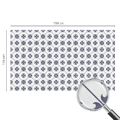 Öntapadós ablakfólia ólomüveg mintával Növényi motívum