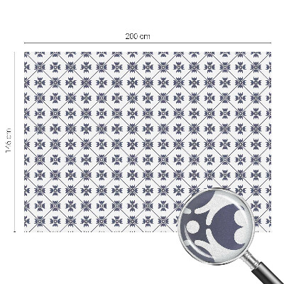 Öntapadós ablakfólia ólomüveg mintával Növényi motívum