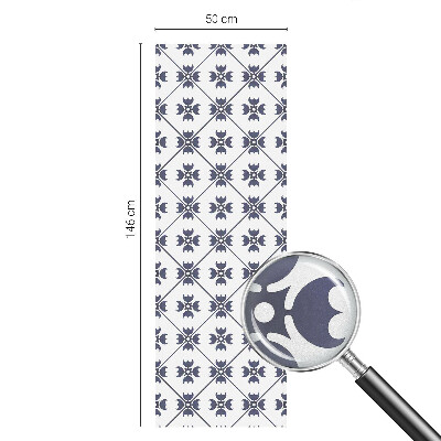 Öntapadós ablakfólia ólomüveg mintával Növényi motívum