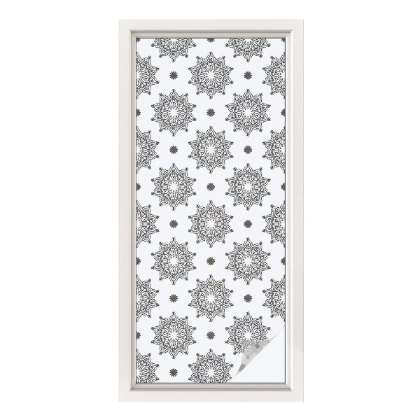 Öntapadós ablakfólia ólomüveg mintával Klasszikus rozetták