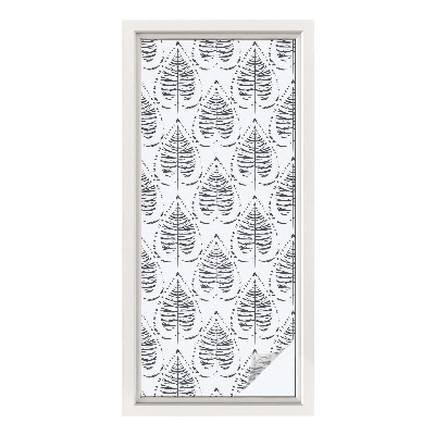 Öntapadós üvegfólia vitrázs mintával Leveles elegancia