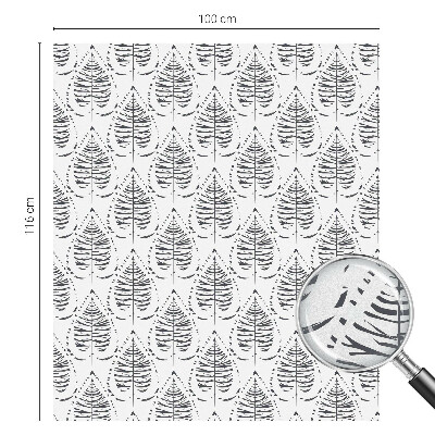 Öntapadós üvegfólia vitrázs mintával Leveles elegancia