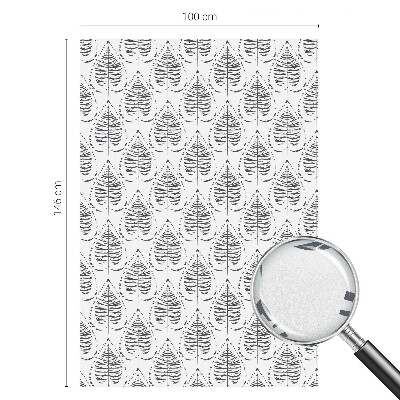 Öntapadós üvegfólia vitrázs mintával Leveles elegancia