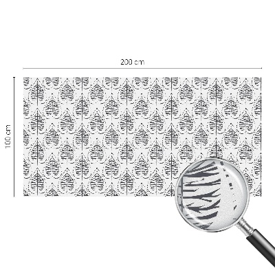 Öntapadós üvegfólia vitrázs mintával Leveles elegancia