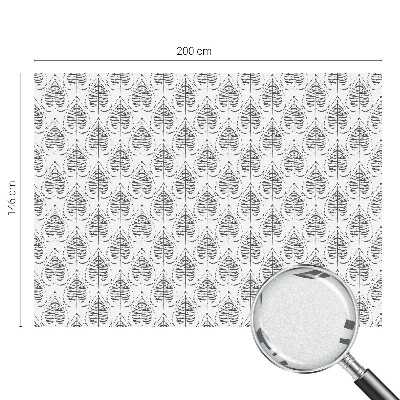 Öntapadós üvegfólia vitrázs mintával Leveles elegancia