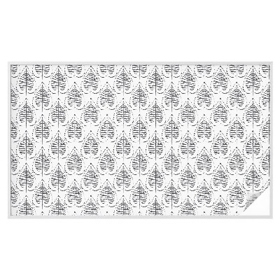 Öntapadós üvegfólia vitrázs mintával Leveles elegancia