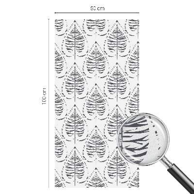 Öntapadós üvegfólia vitrázs mintával Leveles elegancia