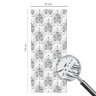 Öntapadós üvegfólia vitrázs mintával Leveles elegancia