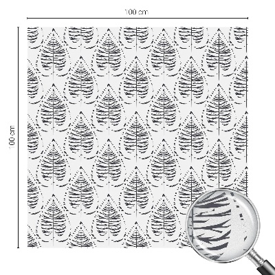 Öntapadós üvegfólia vitrázs mintával Leveles elegancia