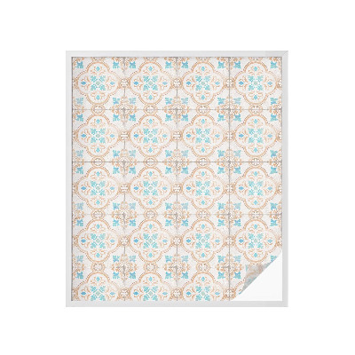 Öntapadós üvegfólia vitrázs mintával Rusztikus csempék