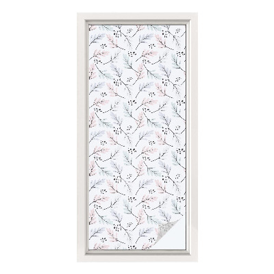 Öntapadós üvegfólia vitrázs mintával növényi levelek