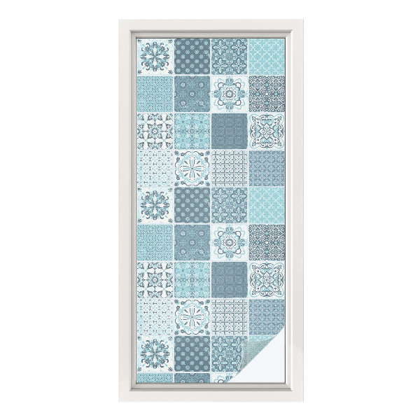 Öntapadós ablakfólia ólomüveg mintával Bohém csempe