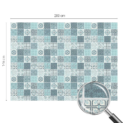 Öntapadós ablakfólia ólomüveg mintával Bohém csempe