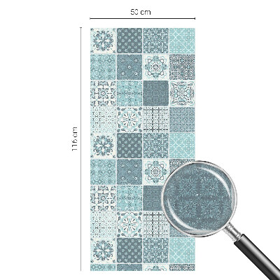 Öntapadós ablakfólia ólomüveg mintával Bohém csempe