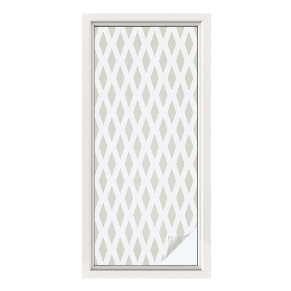 Öntapadós üvegfólia vitrázs mintával Gyémántminta