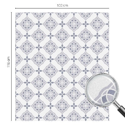 Színes mintás ablakfólia Virágos rombuszok