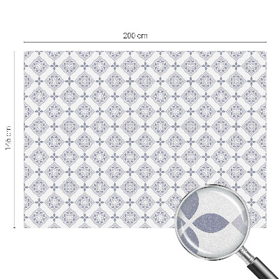 Színes mintás ablakfólia Virágos rombuszok