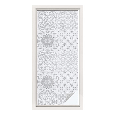 Öntapadós üvegfólia vitrázs mintával Klasszikus elegancia