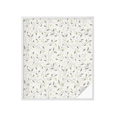 Öntapadós üvegfólia vitrázs mintával Hajtások levelei