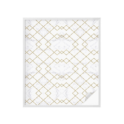 Öntapadós ablakfólia ólomüveg mintával Geometriai vonalak