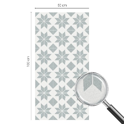 Öntapadós üvegfólia vitrázs mintával Geometriai csillagok