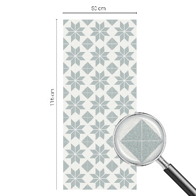 Öntapadós üvegfólia vitrázs mintával Geometriai csillagok