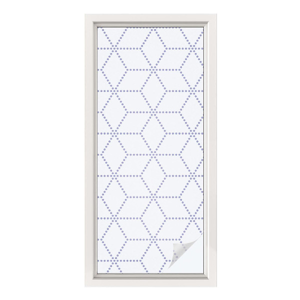 Öntapadós ablakfólia ólomüveg mintával Lila rombuszok