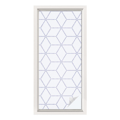 Öntapadós ablakfólia ólomüveg mintával Lila rombuszok