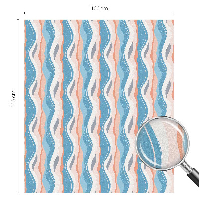 Öntapadós üvegfólia vitrázs mintával Hullámos ritmus