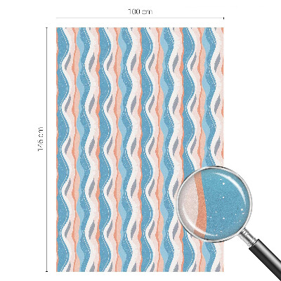 Öntapadós üvegfólia vitrázs mintával Hullámos ritmus