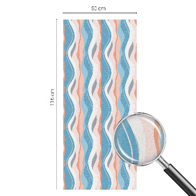 Öntapadós üvegfólia vitrázs mintával Hullámos ritmus