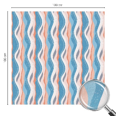 Öntapadós üvegfólia vitrázs mintával Hullámos ritmus